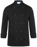 Karlowsky Basic Kochjacke mit Brusttasche – Black (ca. Pantone 419C)