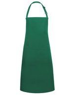 Karlowsky Latzschürze Basic mit Tasche und Schnalle, White 75 x 90 cm, KY044 – Verde foresta (ca. Pantone 554C)