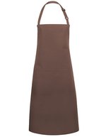 Karlowsky Latzschürze Basic mit Tasche und Schnalle, White 75 x 90 cm, KY044 – Marrone chiaro (ca. Pantone 438C)