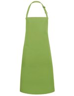 Karlowsky Latzschürze Basic mit Tasche und Schnalle, White 75 x 90 cm, KY044 – Lime (ca. Pantone 4212C)