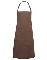 Karlowsky Basic Latzschürze aus Polyester-Baumwolle, White 75 x 100 cm, KY045 – Light Brown (ca. Pantone 438C)