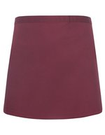 Karlowsky Grembiule da Vita Basic in Tessuto Twill 215 g/m², White 70 x 55 cm, KY047 – Bordeaux (ca. Pantone 209C)