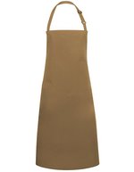 Karlowsky Latzschürze Basic mit verstellbarer Schnalle, White 75 x 90 cm, KY049 – Camel (ca. Pantone 7504C)