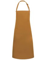 Karlowsky Latzschürze Basic mit verstellbarer Schnalle, White 75 x 90 cm, KY049 – Mustard (ca. Pantone 146C)