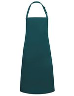 Karlowsky Latzschürze Basic mit verstellbarer Schnalle, White 75 x 90 cm, KY049 – Pine Green (ca. Pantone 4189C)