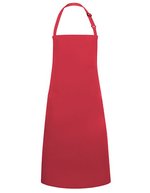 Karlowsky Latzschürze Basic mit verstellbarer Schnalle, White 75 x 90 cm, KY049 – Raspberry (ca. Pantone 4059C)