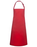 Karlowsky Latzschürze Basic mit verstellbarer Schnalle, White 75 x 90 cm, KY049 – Red (ca. Pantone 186C)