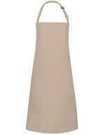 Karlowsky Latzschürze Basic mit verstellbarer Schnalle, White 75 x 90 cm, KY049 – Sand (ca. Pantone 7529C)