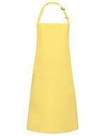 Karlowsky Latzschürze Basic mit verstellbarer Schnalle, White 75 x 90 cm, KY049 – Sun Yellow (ca. Pantone 127C)