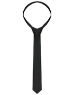 Karlowsky Schmale Krawatte aus Köpergewebe – Black (ca. Pantone 419C)