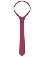 Karlowsky Schmale Krawatte aus Köpergewebe – Bordeaux (ca. Pantone 209C)