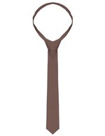 Karlowsky Schmale Krawatte aus Köpergewebe – Light Brown (ca. Pantone 438C)