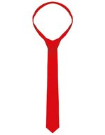 Karlowsky Schmale Krawatte aus Köpergewebe, Anthracite (ca. Pantone 7540C) 148 x 6,5 cm, KY050 – Red (ca. Pantone 186C)