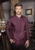 Karlowsky Kochjacke Green-Generation aus Recycling-Polyester, Aubergine (ca. Pantone 5185C) 54, KY051 – Bild 1