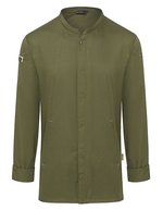 Karlowsky Kochjacke Green-Generation aus Recycling-Polyester – Moss Green (ca. Pantone 7764C)