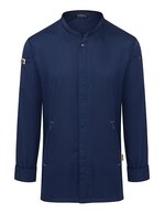 Karlowsky Kochjacke Green-Generation aus Recycling-Polyester, Aubergine (ca. Pantone 5185C) 54, KY051 – Steel Blue (ca. Pantone 2380C)