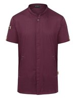 Karlowsky Kurzarm Kochjacke Green-Generation aus Recyclingmaterial – Aubergine (ca. Pantone 5185C)