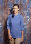 Karlowsky Veste de cuisinier style jean avec coutures matelassées pour femmes, Vintage Black (ca. Pantone Cool Grey11C) 40, KY053 – Vintage Blue (ca. Pantone 2108C)