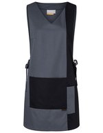 Überwurfkasack Marilies mit Seitenschleifen – Anthracite (ca. Pantone 7540C)/Black (ca. Pantone 419C)