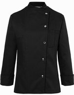 Karlowsky Kochjacke Larissa mit Brusttasche – Black (ca. Pantone 419C)