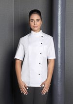 Karlowsky Kochjacke Greta aus Köpergewebe, Anthracite (ca. Pantone 7540C) 34, KY071 – Bild 1