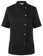 Karlowsky Kochjacke Greta aus Köpergewebe – Black (ca. Pantone 419C)