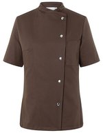 Karlowsky Kochjacke Greta aus Köpergewebe – Light Brown (ca. Pantone 438C)