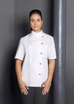 Karlowsky Veste de cuisinier Greta en tissu sergé – Navy (ca. Pantone 533C)