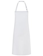 Karlowsky Tablier à Bavette Santorini en Tissu Sergé, White 75 x 95 cm, KY072 – Blanc
