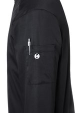 Karlowsky Kochjacke Noah mit verdeckter Knopfleiste, Black (ca. Pantone 419C) 48, KY102 – Bild 6
