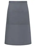 Karlowsky Bistroschürze Basic mit Tasche 2023, Bordeaux (ca. Pantone 209C) 70 x 70 cm, KY112 – Anthracite (ca. Pantone 7540C)