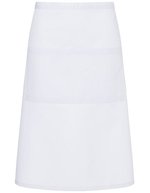 Karlowsky Grembiule Bistro Basic con Tasca 2023, White 70 x 70 cm, KY112 – Bianco