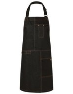 Karlowsky Latzschürze Urban Casual-Style aus Twill – Black (ca. Pantone 419C)