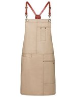 Karlowsky Latzschürze Urban X-Style mit Kreuzträgern – Beige (ca. Pantone 7529 C)