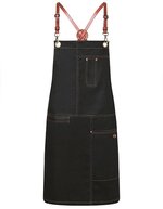Karlowsky Latzschürze Urban X-Style mit Kreuzträgern – Black (ca. Pantone 419C)