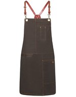 Karlowsky Latzschürze Urban X-Style mit Kreuzträgern – Chocolate (ca. Pantone 440 C)