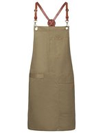Karlowsky Latzschürze Urban X-Style mit Kreuzträgern – Khaki (ca. Pantone 7497 C)