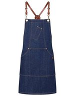 Karlowsky Grembiule con Pettorina in Denim con Bretelle Rimovibili, Denim Blue (ca. Pantone 533 C) 68 x 80 cm, KY117 – Bild 1