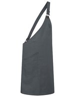 Karlowsky Asymmetrische Latzschürze Classic mit Tasche, Anthracite (ca. Pantone 7540C) 70 x 90 cm, KY118 – Bild 2