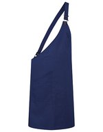 Karlowsky Asymmetrische Latzschürze Classic mit Tasche, Anthracite (ca. Pantone 7540C) 70 x 90 cm, KY118 – Navy (ca. Pantone 533C)
