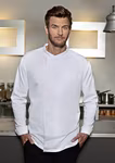 Karlowsky Long Sleeve Chef's Shirt with Jersey Insert – Black (ca. Pantone 419C)