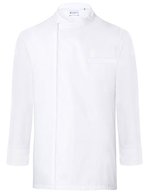 Karlowsky Langarm Kochhemd mit Jersey-Einsatz – White