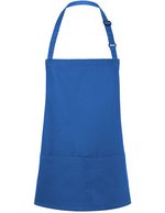 Karlowsky Kurze Latzschürze mit verstellbarem Latzband, White 75 x 60 cm, KY123 – Blue (ca. Pantone 7686C)