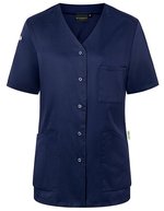 Karlowsky Damenkasack Essential mit V-Ausschnitt, White 34, KY131 – Navy (ca. Pantone 533C)