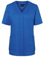 Karlowsky Damenkasack Essential mit V-Ausschnitt, White 34, KY131 – Royal Blue (ca. Pantone 3506C)