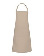 Karlowsky Latzschürze Basic Übergröße mit Schnalle, Anthracite (ca. Pantone 7540C) 100 x 100 cm, KY133 – Sable (ca. Pantone 7529C)