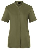 Karlowsky Damenkochjacke Green-Generation Kurzarm – Moss Green (ca. Pantone 7764C)