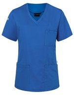 Karlowsky Damen-Schlupfkasack mit V-Ausschnitt, Black (ca. Pantone 419C) XS, KY138 – Royal Blue (ca. Pantone 3506C)