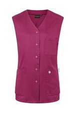 Ärmelloser Damenkasack Essential – Aubergine (ca. Pantone 5185C)
