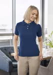 Karlowsky Polo Shirt Modern-Flair with Stretch for Women – Anthracite (ca. Pantone 7540C)
